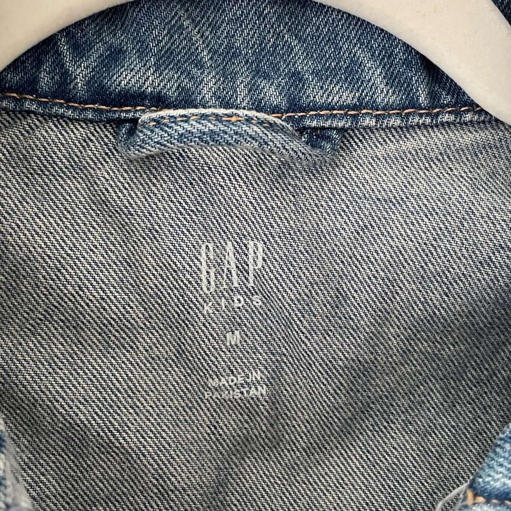 GAP Kids Jean Jacket Blue Denim Snap Front Classic